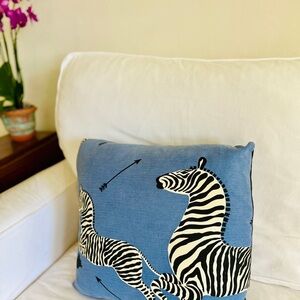 Blue Zebra Scalamandre Print Throw Pillows